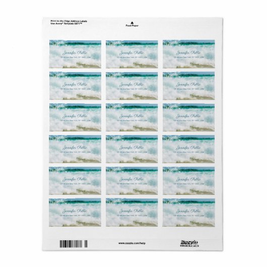 Golven in olie Handgeschreven Script tekst Chique Etiket (Full Sheet)