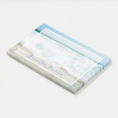 Golven in oliekleuren chique handgeschreven naam S Post-it® Notes (Schuin)