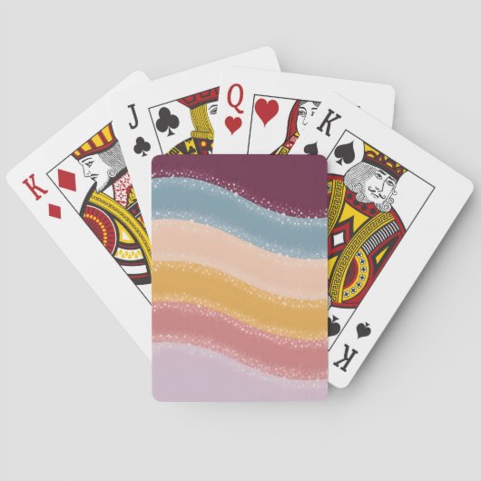 Golven kaartspel pokerkaarten (Achterkant)
