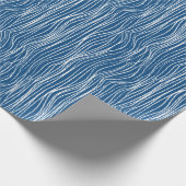 Golven - klassiek blauw cadeaupapier (Hoek)