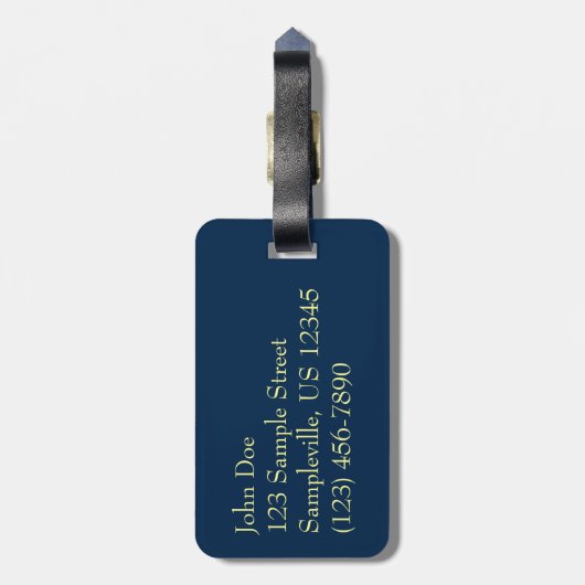 Golven kruipen in het Zonnestrand Landschap Bagagelabel (Achterkant verticaal)