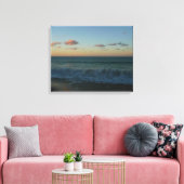 Golven kruipen in het Zonnestrand Landschap Canvas Afdruk (Insitu (Woonkamer))