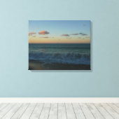 Golven kruipen in het Zonnestrand Landschap Canvas Afdruk (Insitu (Houten vloer))