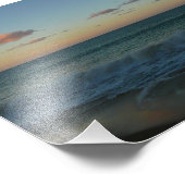 Golven kruipen in het Zonnestrand Landschap Foto Afdruk (Hoek)