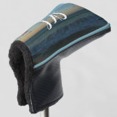 Golven kruipen in het Zonnestrand Landschap Golfheadcover (3/4 voorkant)