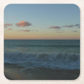 Golven kruipen in het Zonnestrand Landschap Kartonnen Onderzetters (Voorkant)