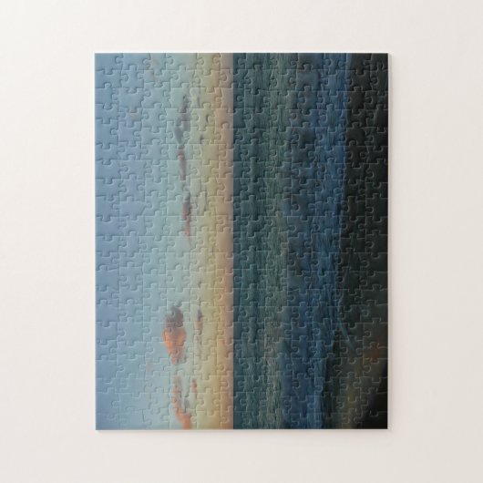 Golven kruipen in het Zonnestrand Landschap Legpuzzel (Verticaal)