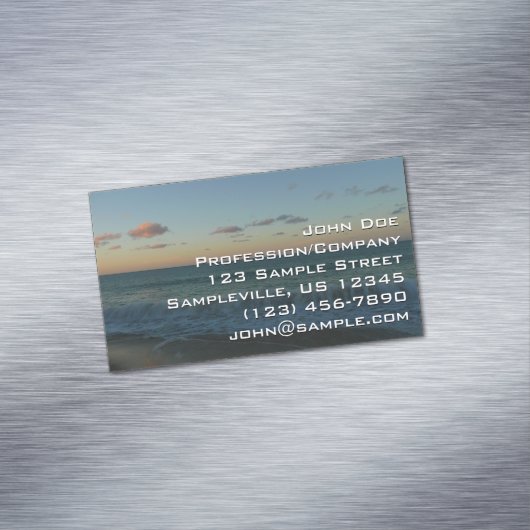 Golven kruipen in het Zonnestrand Landschap Magnetisch Visitekaartje (Voorbeeld)