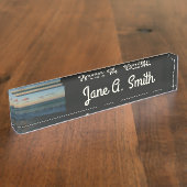 Golven kruipen in het Zonnestrand Landschap Naambordje (Zijkant)