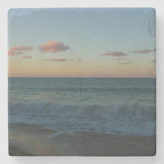 Golven kruipen in het Zonnestrand Landschap Stenen Onderzetter (Voorkant)