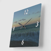 Golven kruipen in het Zonnestrand Landschap Vierkante Klok (Hoek)