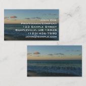 Golven kruipen in het Zonnestrand Landschap Visitekaartje (Voorkant / Achterkant)