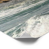 Golven kruipen op pier poster (Hoek)