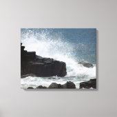 Golven kruipen op Rocks Canvas Afdruk (Voorkant)