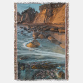 Golven langs het strand, Californië Deken (Voorkant Verticaal)