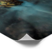 Golven langs het strand, Californië Poster (Hoek)