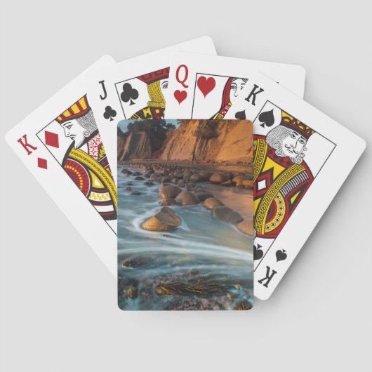 Golven langs het strand, Californië Speelkaarten (Achterkant)