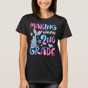 Golven Maken In 2e Klas Vissenstaart Tie Dye Achte T-shirt
