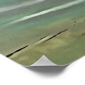 Golven maken op drijftwood-zeekapkunst poster (Hoek)