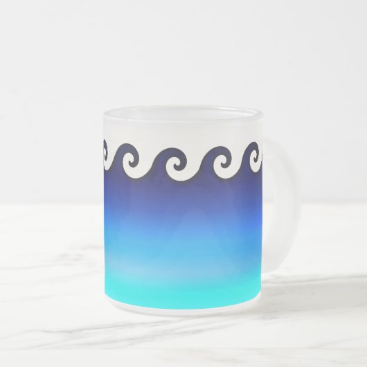 Golven Matglas Koffiemok (Voorkant rechts)