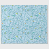 Golven met boten cadeaupapier (Vlak)