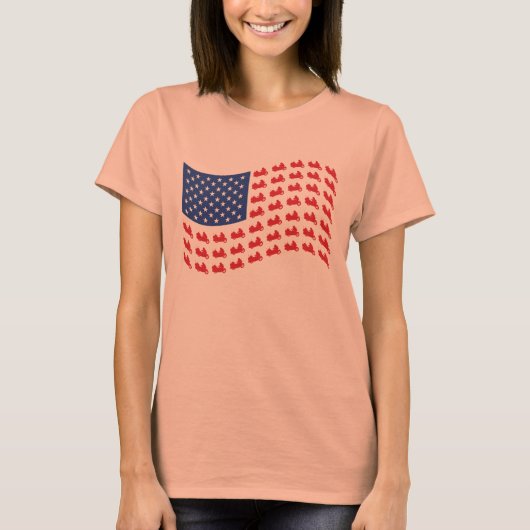 golven met vlag t-shirt (Voorkant)