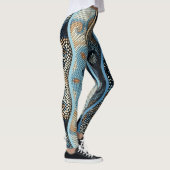  golven: Mozaïek Tegel textuur. Leggings (Rechts)