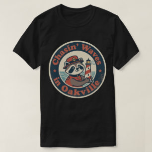 Golven najagen in Oakville Grappige Wasbeer Mounti T-shirt