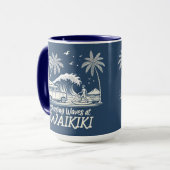 Golven najagen in Waikiki Mok (Voorkant links)
