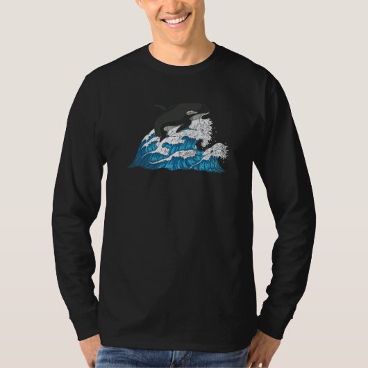 Golven Oceaan Dier Orka Orka T-shirt (Voorkant)