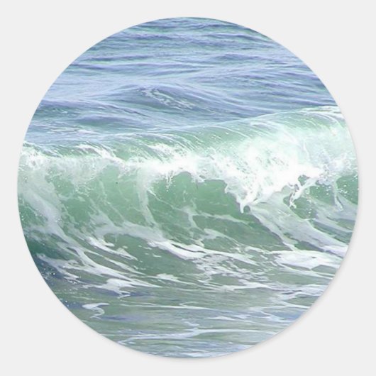 Golven Ocean Foam Water Ronde Sticker (Voorkant)
