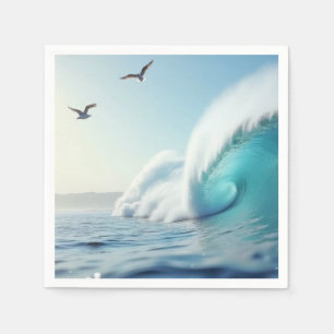 Golven Ocean Zee Natuur Blauw Krachtig Water Servet