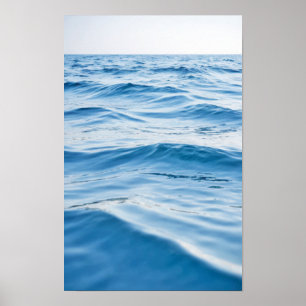 Golven Ocean Zee Natuur Blauw Water Surface Beach Poster