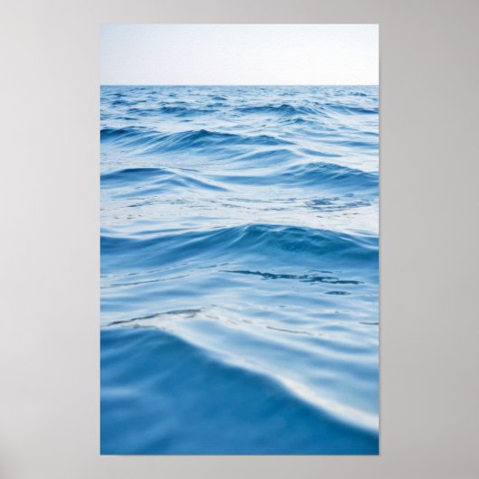 Golven Ocean Zee Natuur Blauw Water Surface Beach Poster (Voorkant)