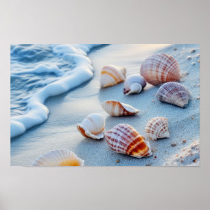 Golven Ocean Zee Natuur Blauw Water Surface Beach Poster