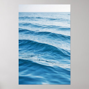Golven Ocean Zee Natuur Blauw Water Surface Beach Poster