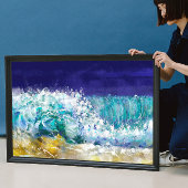 Golven op de kust poster