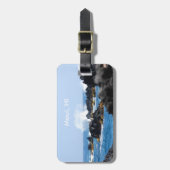 Golven op de kust van Maui Bagagelabel (Voorkant verticaal)