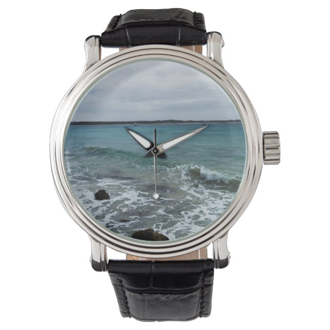 golven op de oceaan, horloge (Voorkant)