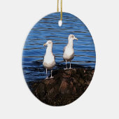 Golven op de rotsen keramisch ornament (Rechts)