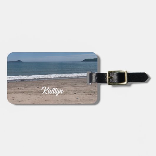 Golven op de strandbagagelabel bagagelabel (Voorkant horizontaal)