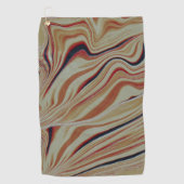 Golven op een gemengde basis in grijs ocher oranje golfhanddoek (Voorkant)