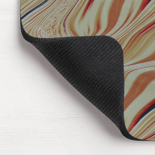 Golven op een gemengde basis in grijs ocher oranje muismat (Hoek)