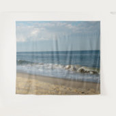 Golven op het Ocean Beach Shoreline Tapestry Wandkleed (Voorkant (horizontaal))