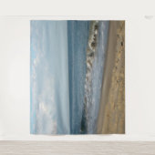 Golven op het Ocean Beach Shoreline Tapestry Wandkleed (Voorkant)