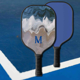 golven op het strand - abstract pickleball paddle