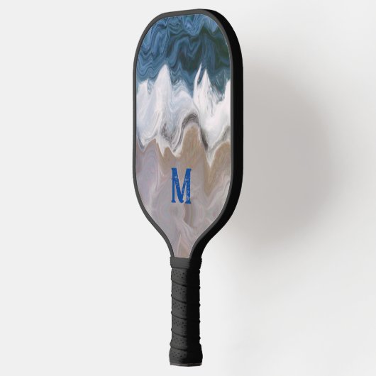 golven op het strand - abstract pickleball paddle (Links)