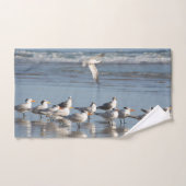 Golven op het strand bad handdoek (Handdoek)