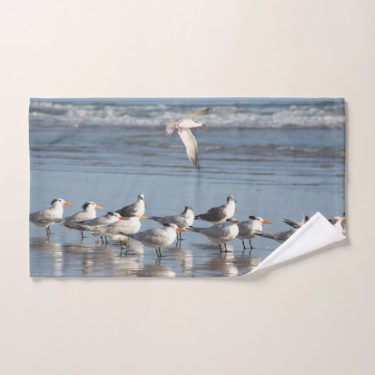 Golven op het strand bad handdoek (Handdoek)