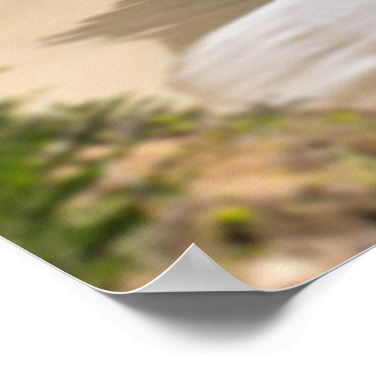 Golven op het strand poster (Hoek)